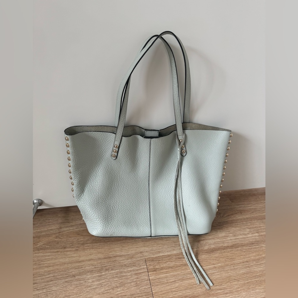 Rebecca Minkoff pale blue leather tote bag